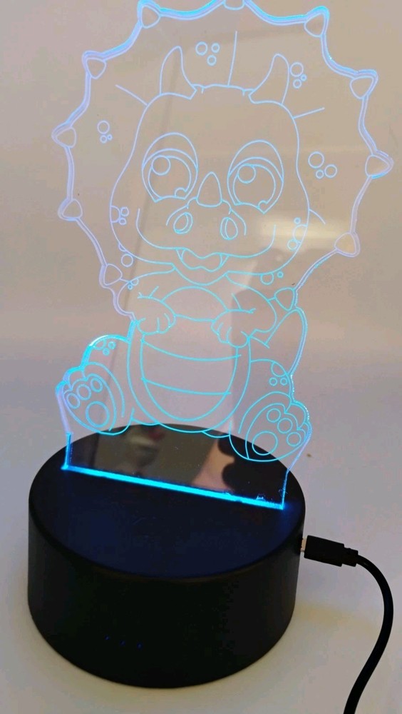 Creative 3D Visualization Lamp Baby Triceratops