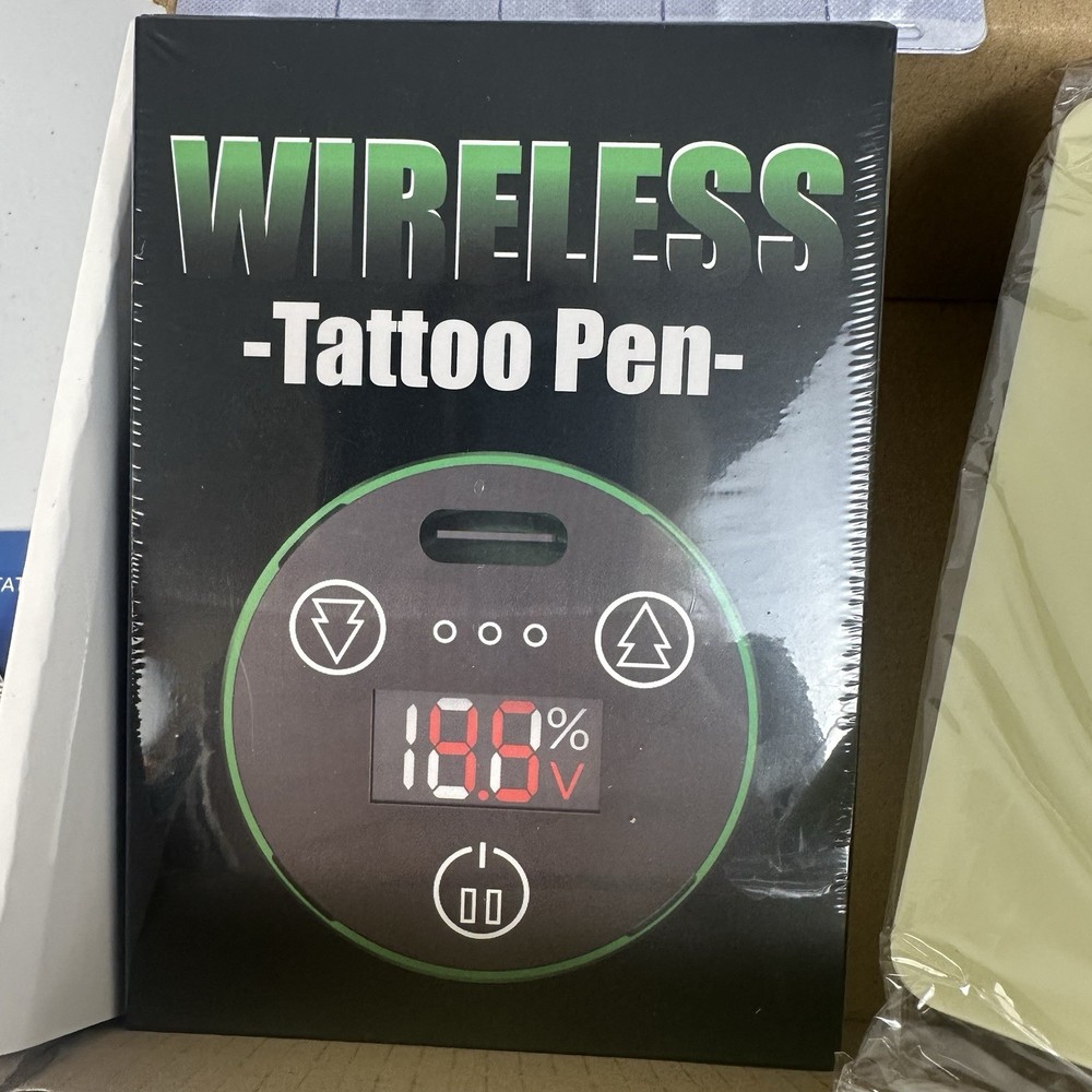 Wormhole Tattoo Kit TK505 Wireless Tattoo Pen Machine Set Open Box Complete