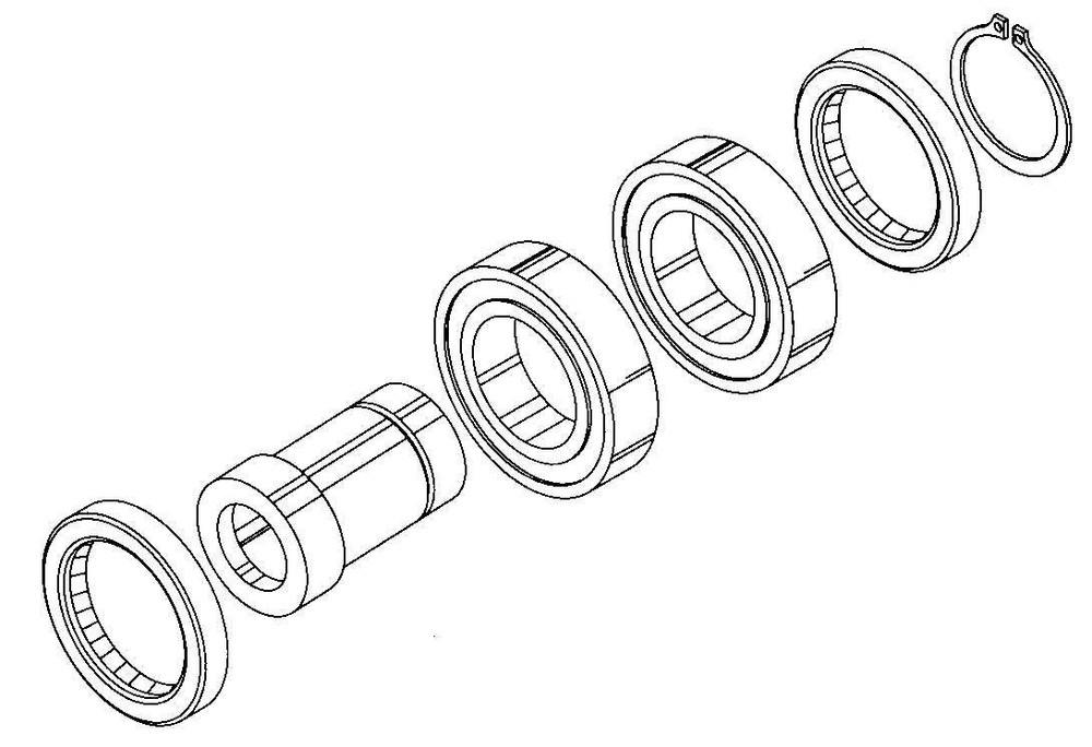 UPPER WHEEL COMPONENTS, FITS 6614 and 6801