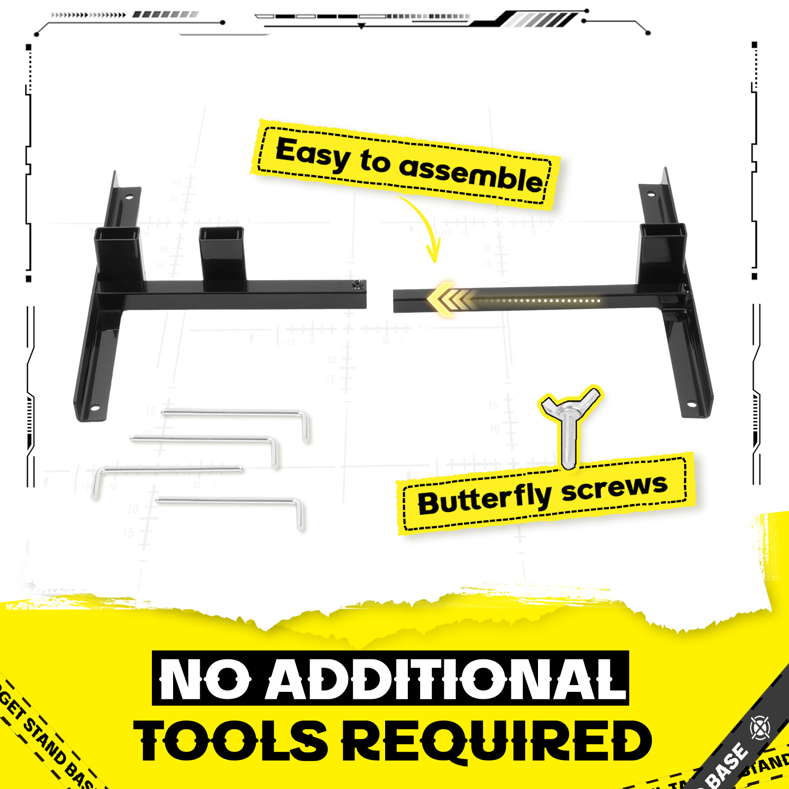 1X H Shape Adjustable Target Stand Base For Paper Shooting Cardboard Silhouette