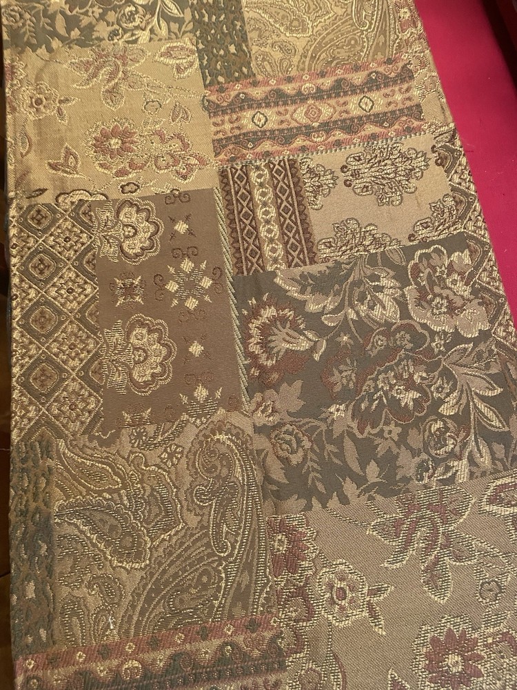 Table Runner Gold 14”x 71” Floral Design