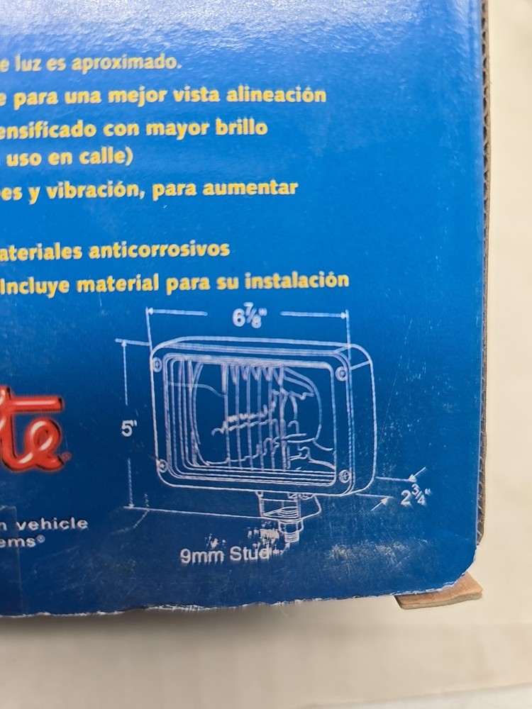 2 Grote 63161-5 Rectangular Halogen Work Lamp, Spot, Retail Pack