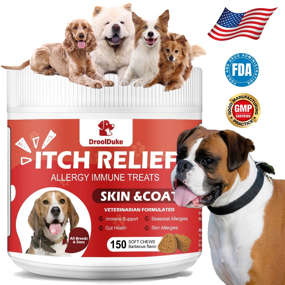 Dog sensitivity relief chewable tablets help relieve itching and allergies 150p
