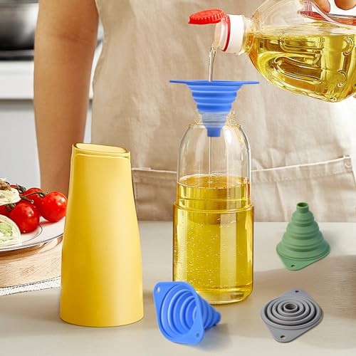 Kitchen Funnel Set 3 Pack Silicone Collapsible