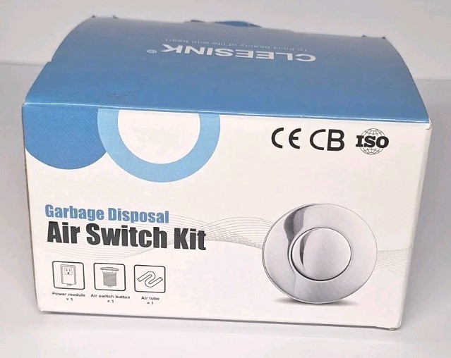 Cleesink Garbage Disposal Air Switch Kit In Black Plastic