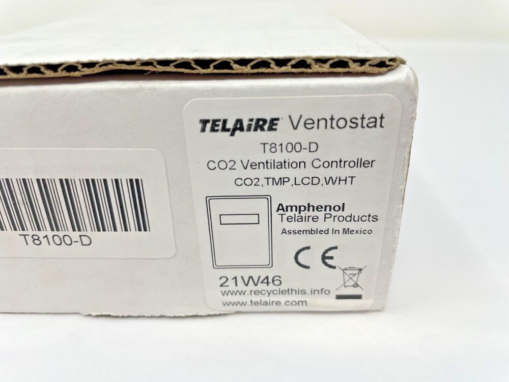 Telaire Ventostat CO2 Duct Sensor Ventilation Controller Kit T8100-D, 80-CO2-05