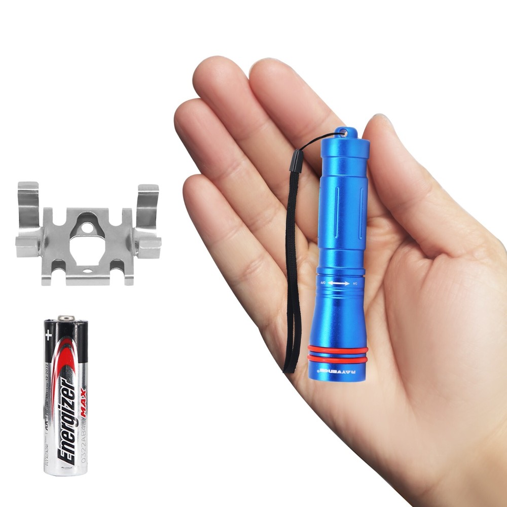 D2A Diving Flashlight Mini Scuba Dive Headlamp Underwater 100M Backup (blue)