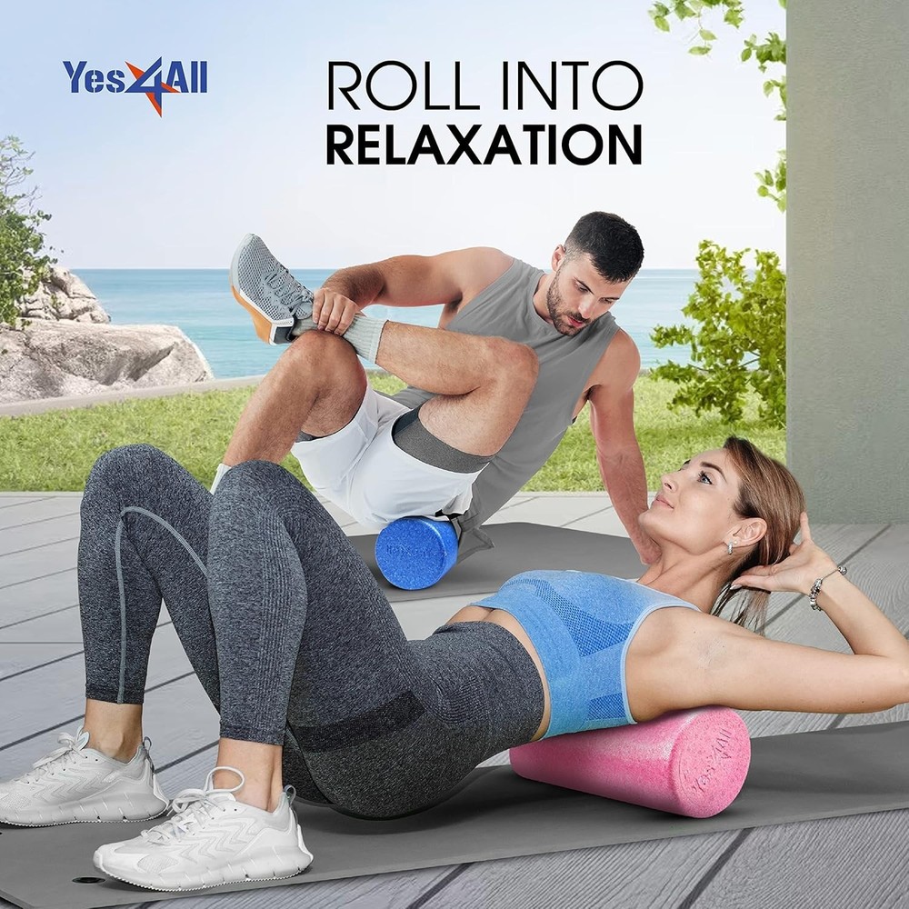 High-Density EPP Round Back Roller Foam, Exercise Foam Roller for Yoga, Pilat...