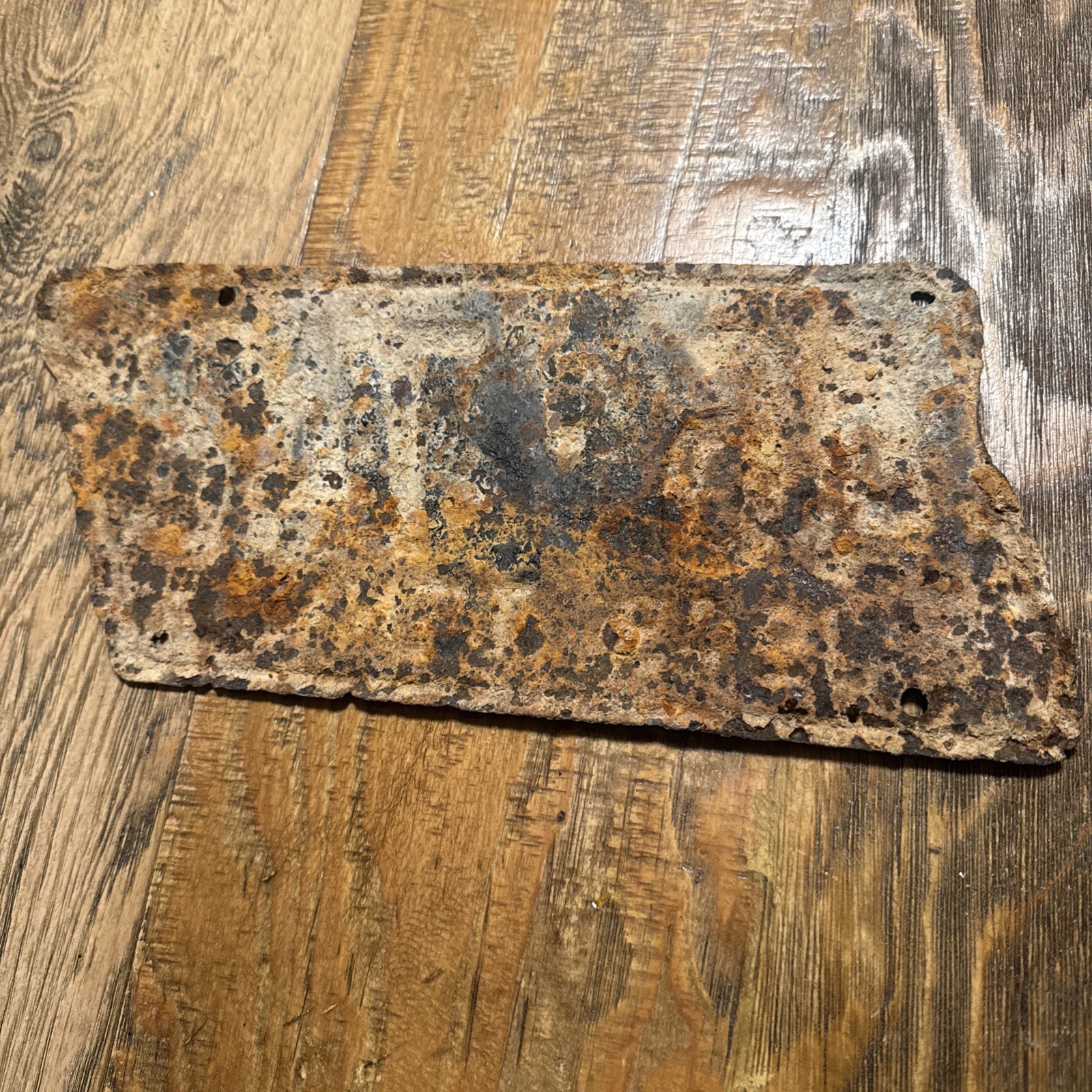 Vintage Rusty Antique Rough Tennessee License Plate 1949 Tag Tennessee Shape