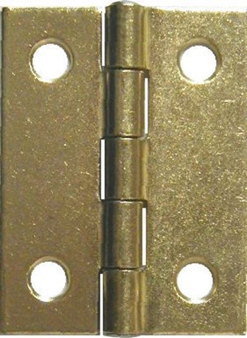 2" Brass Plated Steel Flat Butt Hinge