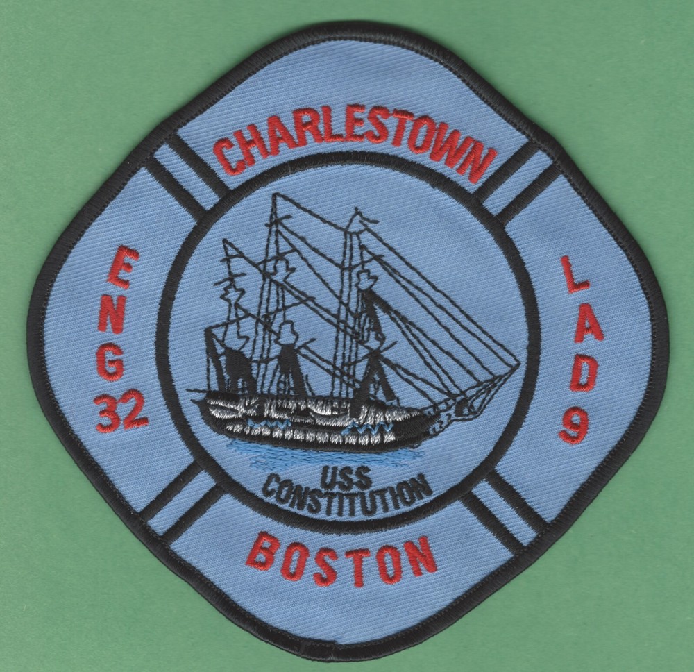 BOSTON ENGINE 32 LADDER 9 COMANY FIRE PATCH CHARLESTOWN