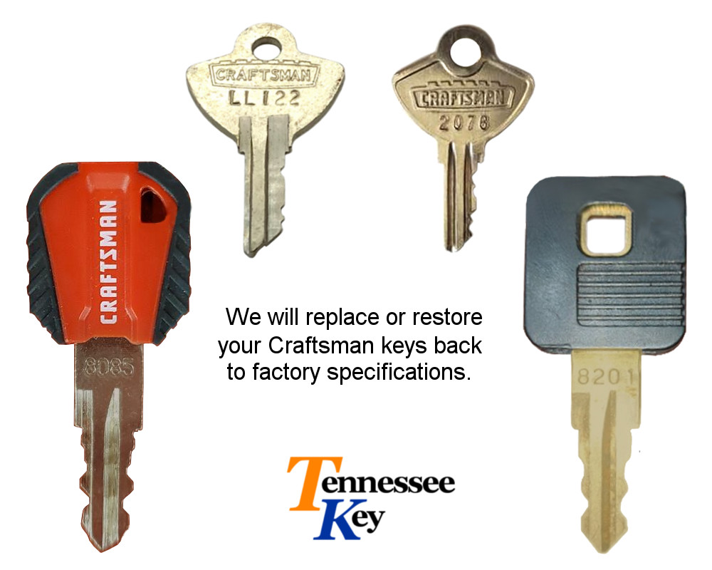 Craftsman toolbox keys / Select your key code / Series 3001 - 3050