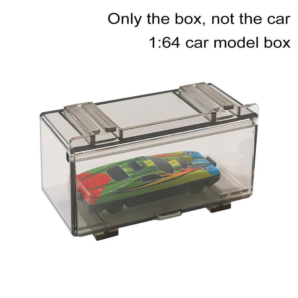 4Pcs/Set 1:64 Car Model Toy Storage Box Model Dustproof Case Acrylic Display j