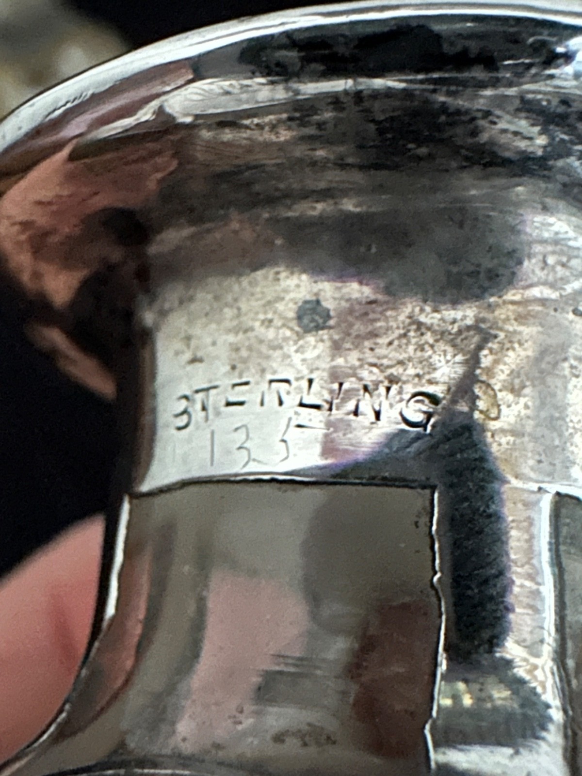 Antique Art Nouveau Sterling Silver Overlay Clear Glass Scent/Perfume Bottle