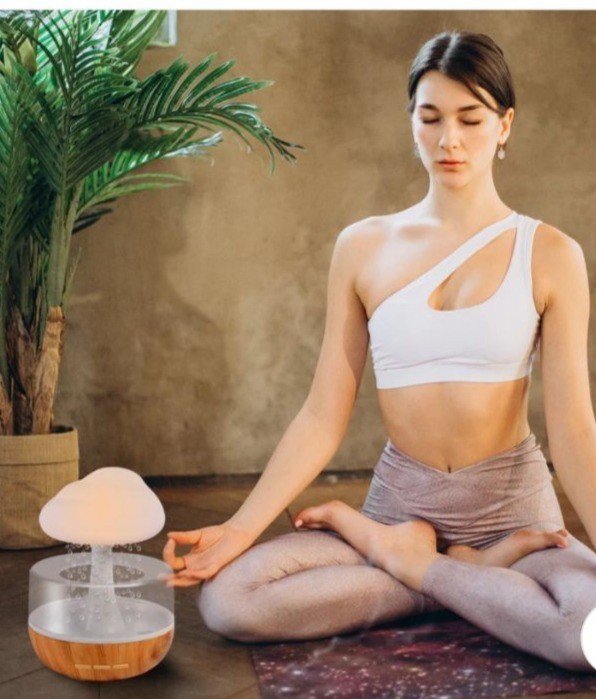 Cloud-Inspired LED Humidifier & Diffuse 7-Color Changing Lights USB-C Charging