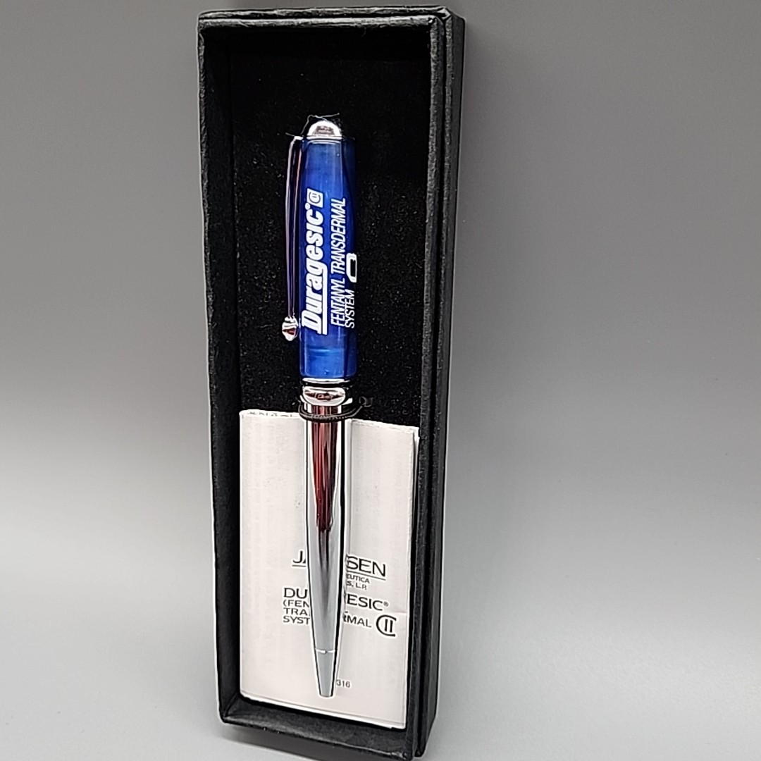 Duragesic Fentanyl Drug Rep Pharmaceutical Pharma Metal Pen Silver Promo Rare