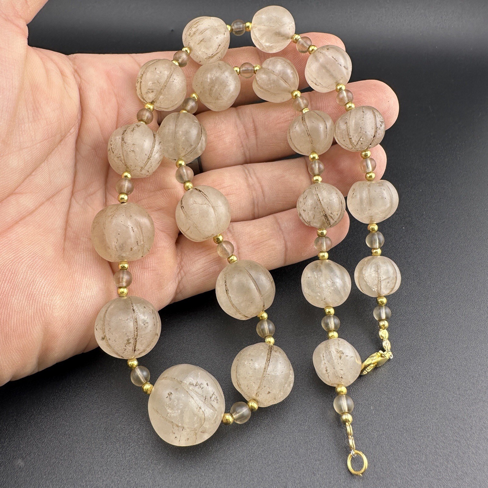 Old Himalayan Regions Crystals ￼ Beads Beads Mala Necklace Rare