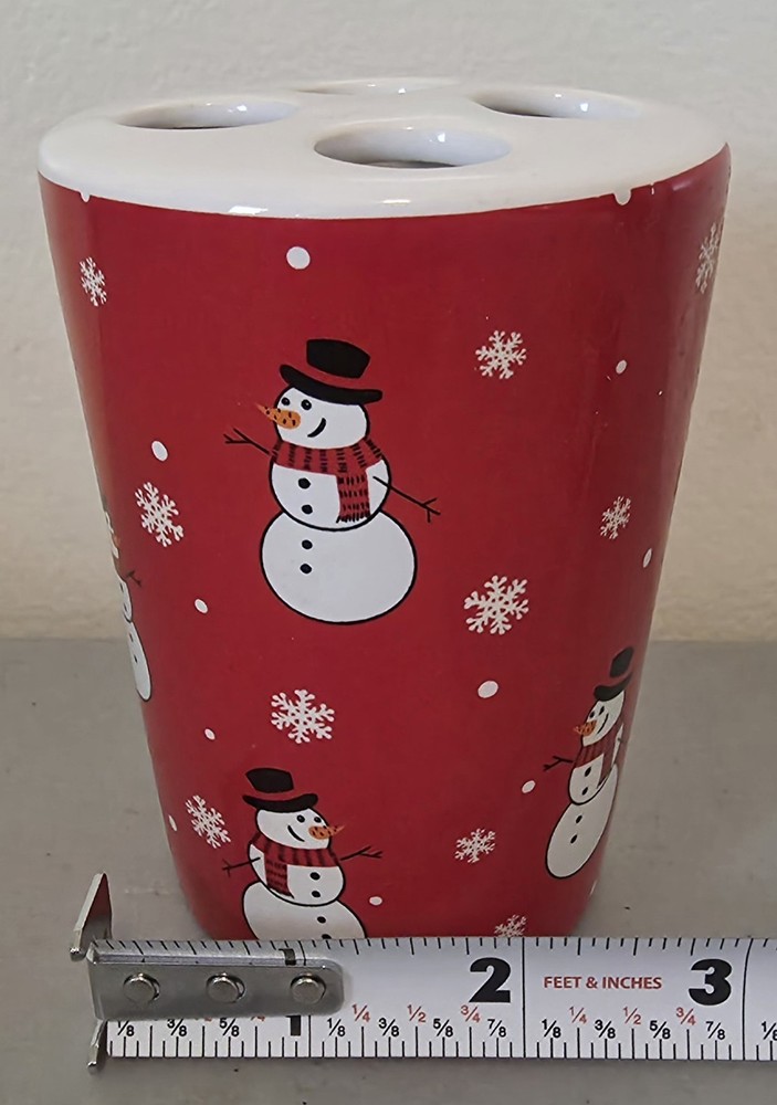 Christmas Snowman Designed Toothbrush Holder