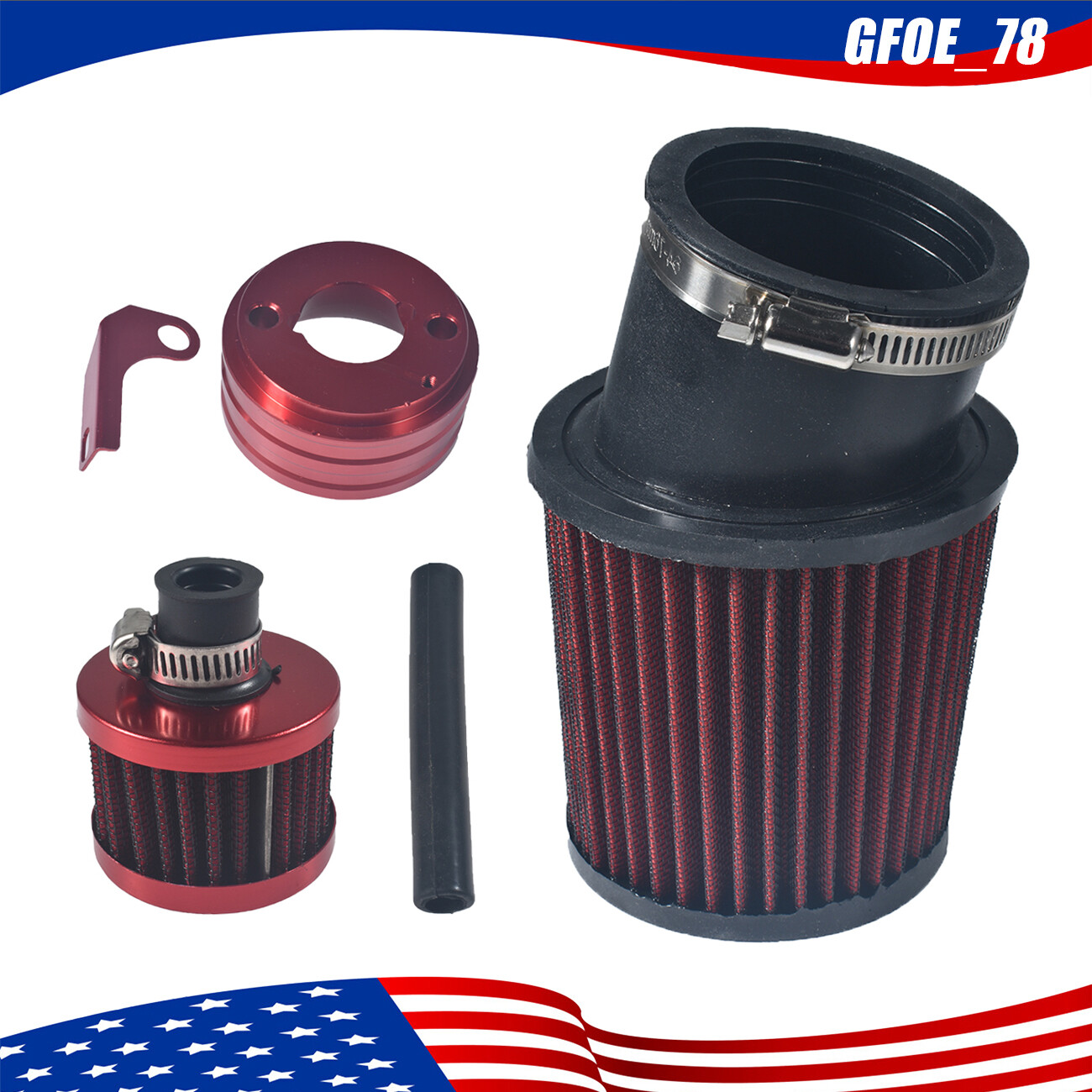 Air Filter Cleaner Kit for Predator 212cc CT200U KT196 6.5 Hp GX200 Red