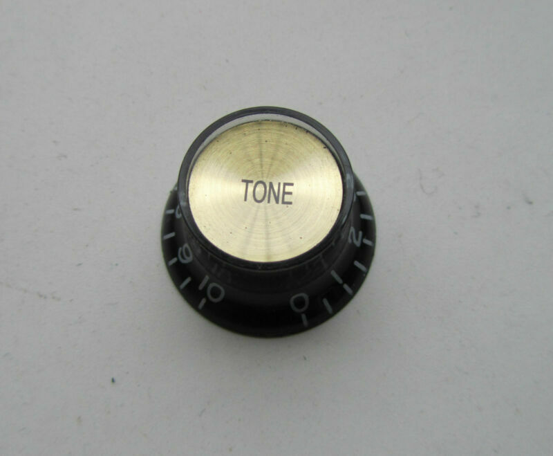 4* LP Guitar Reflector Knobs Black/Gold Top Hat Knobs Fit Epiphone Les Paul SG