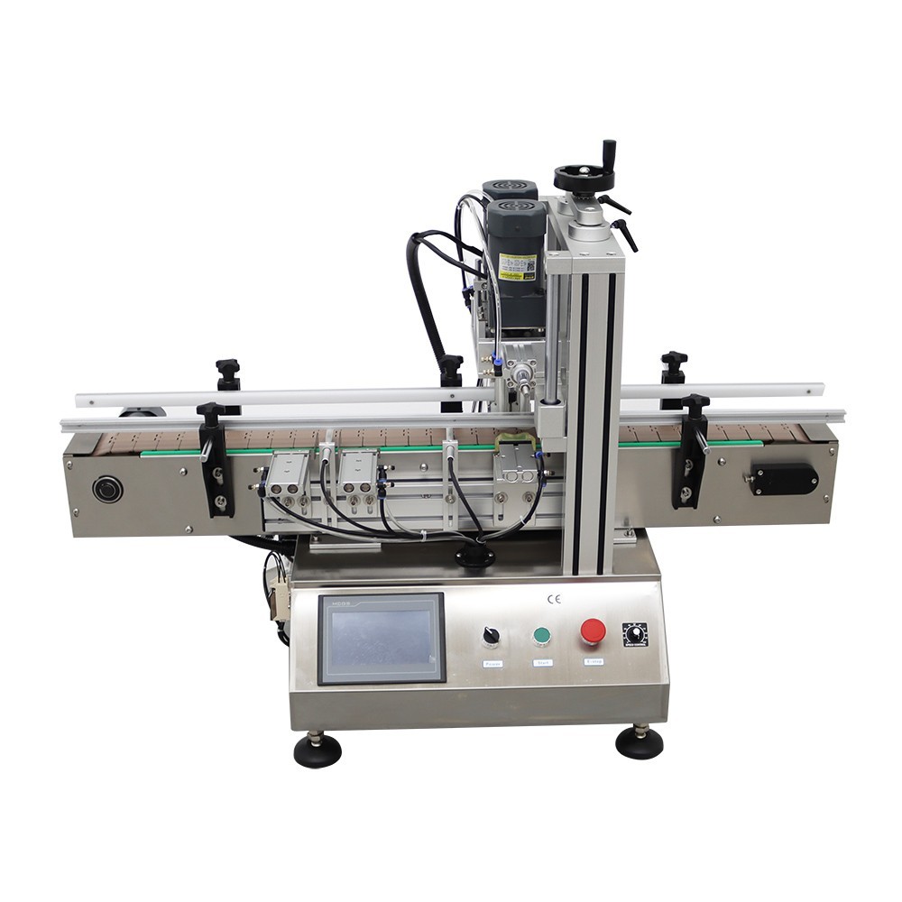 Automatic Bottle Capping Machine And 73.6x3.9" Small Assembly Line Conveyor 110V