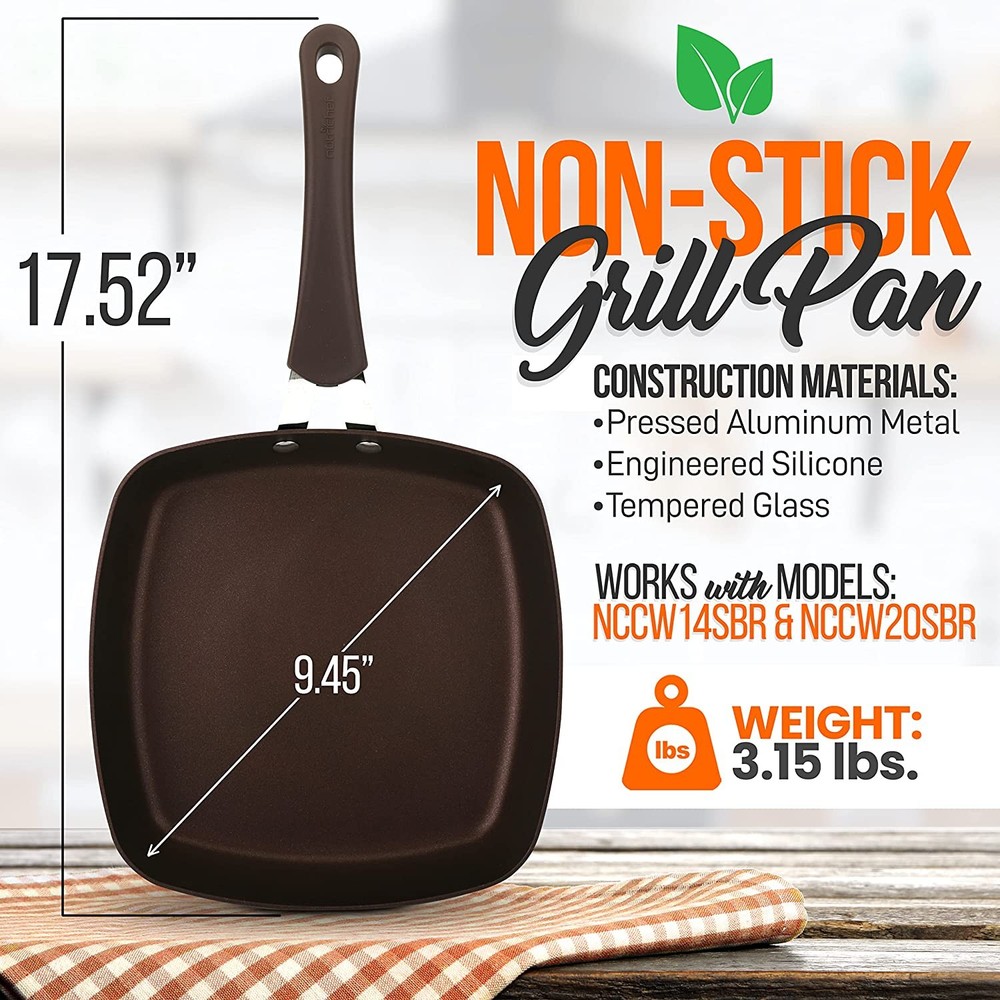 Nutrichef NCCW14SBRGRILLP Cookware-Grill Pan