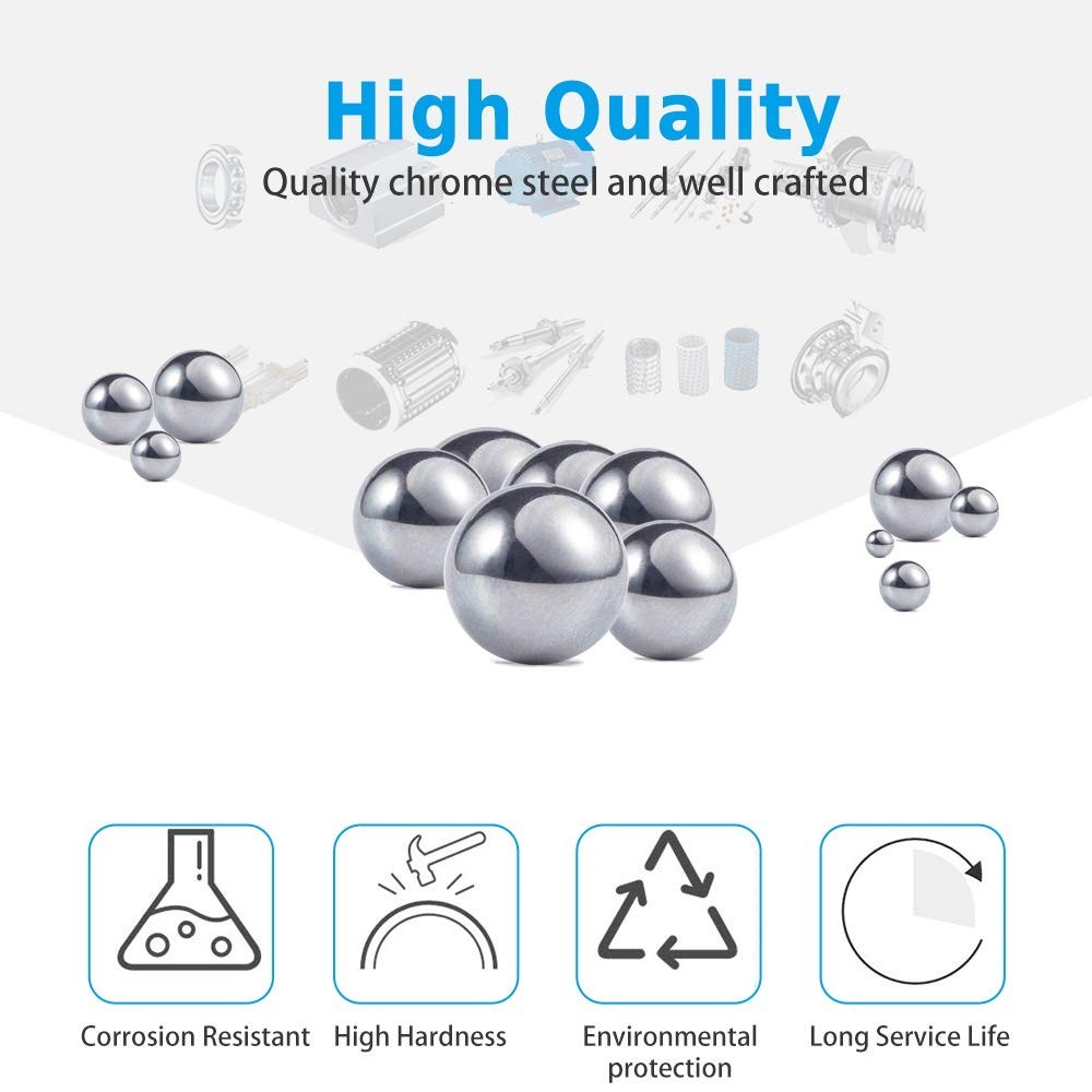 Chrome Steel Balls 2.5" Diameter 2-Pack