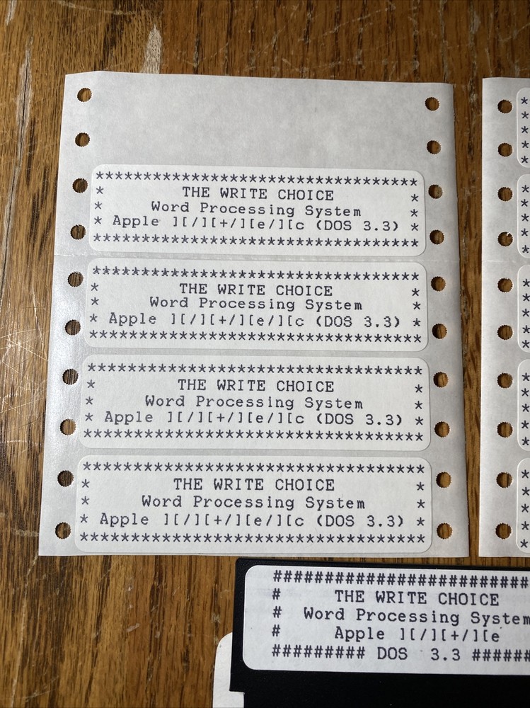 Apple IIe IIc Software The Write Choice Tut’s Typer WP 5.25” Floppy Disk