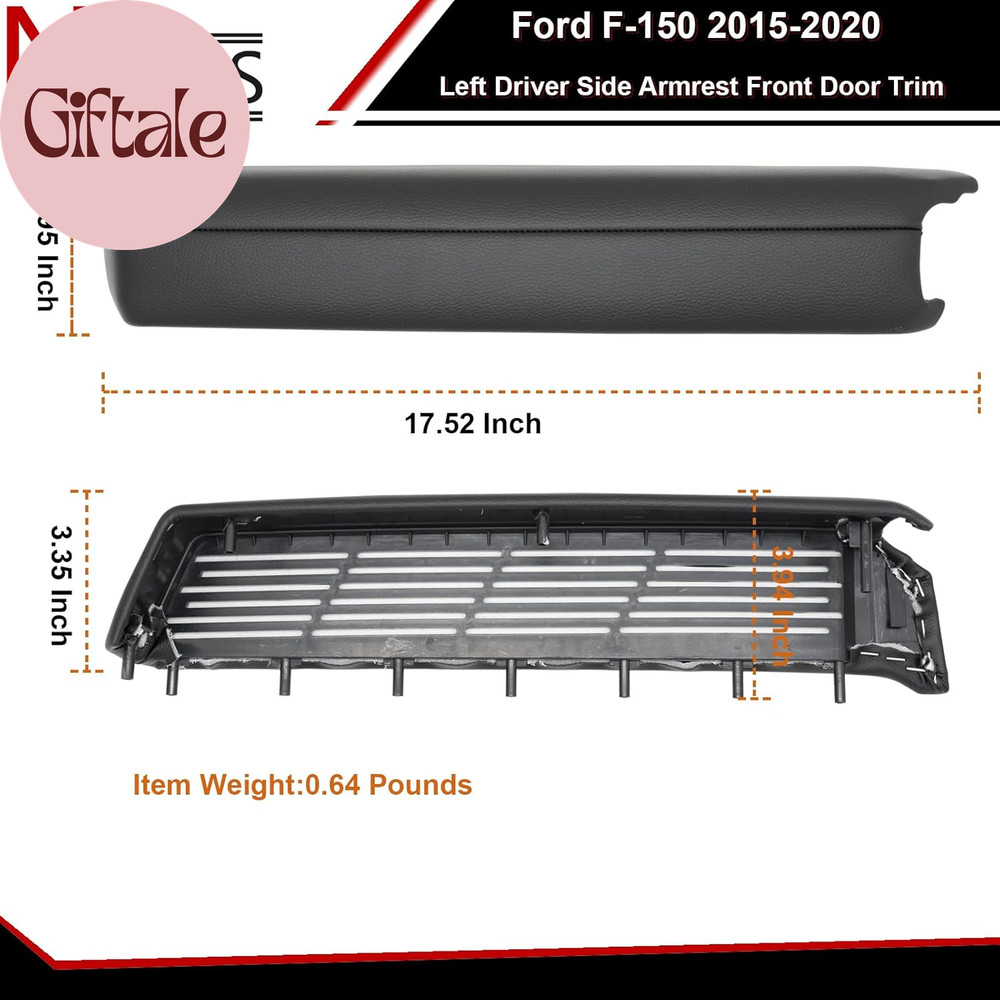 Front Driver Side Armrest Door Handle Replacements Compatible with Ford F-150 20