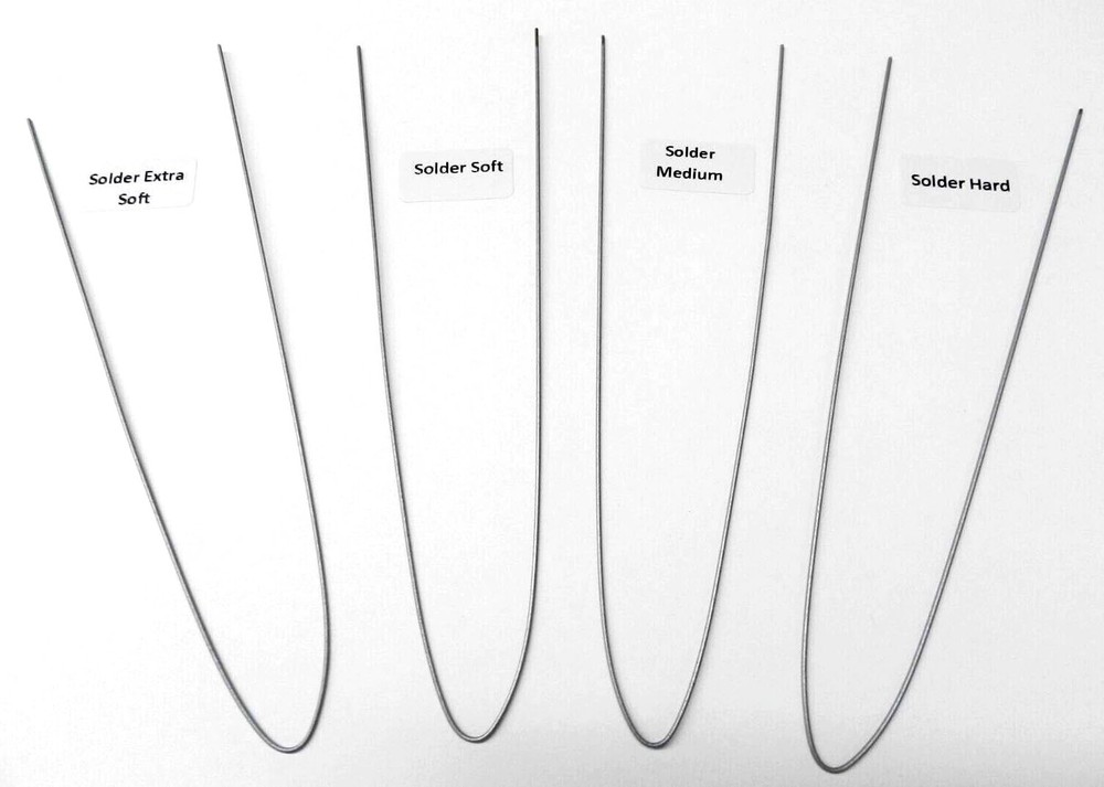 Assorted Silver Solder Wire Set with Extra Soft, Soft, Medium and Hard Grades