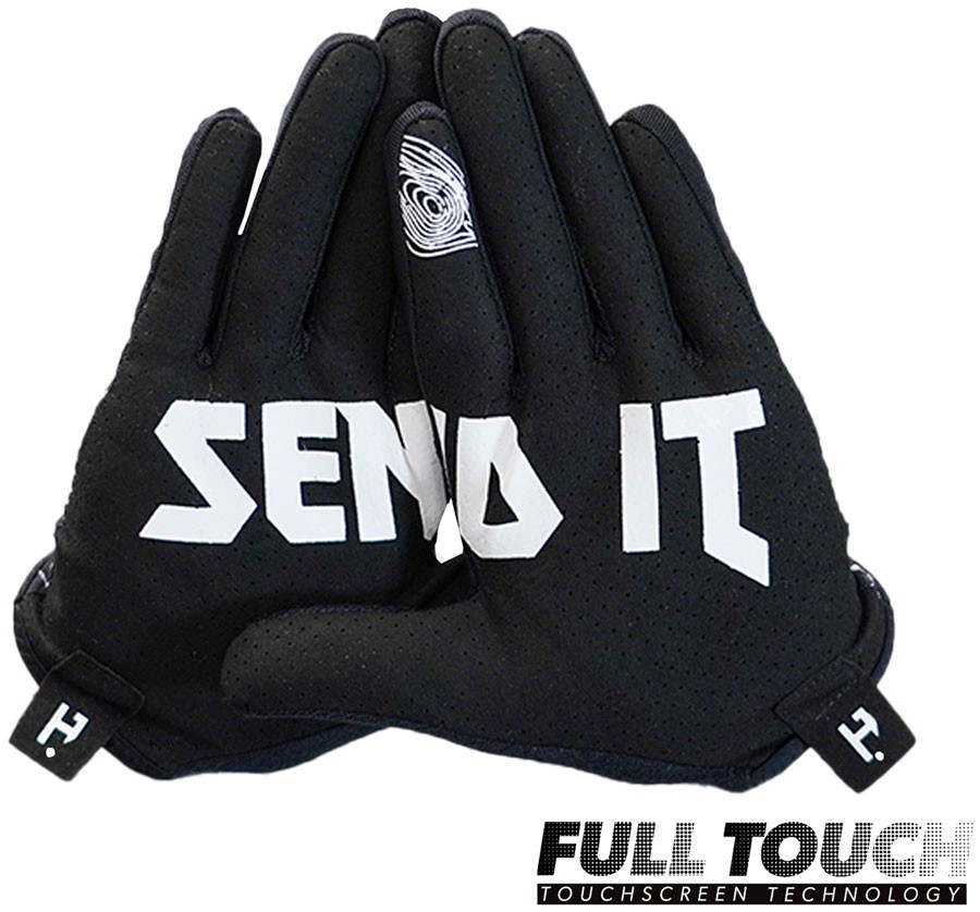 Handup Vented Gloves - Topo Map Black, Large