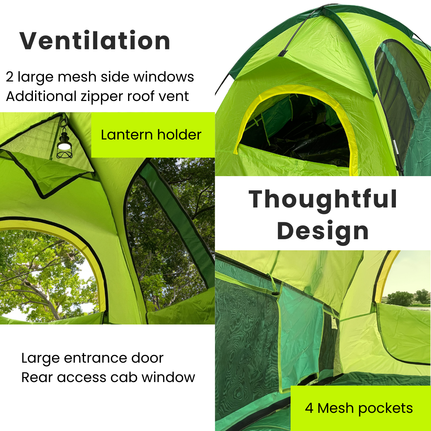 Waterproof Pickup Truck tent Full Size Truck 5.5'-5.8', 6.4'-6.7', 8'-8.2' Bed