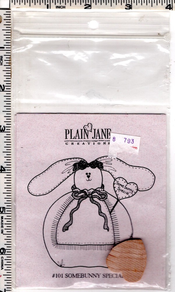 Somebunny Special ©1991 Plain Jane Creations Sewing Craft Pattern # 101