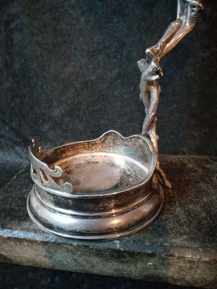 Stunning Solid Sterling Silver 925 Nymph Wine Bottle Holder 558g