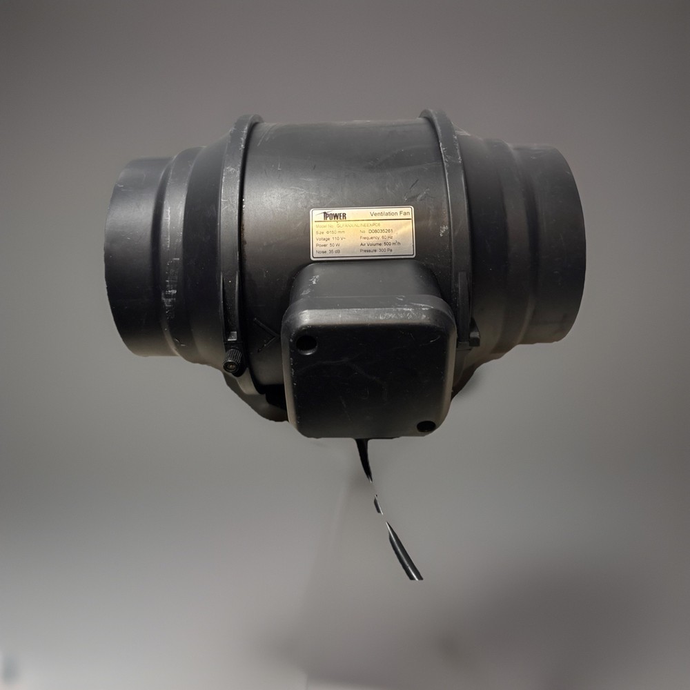 iPower 6" Exhaust Inline Duct Fan Controller Vent, Black Model. EEXPC6 Works!