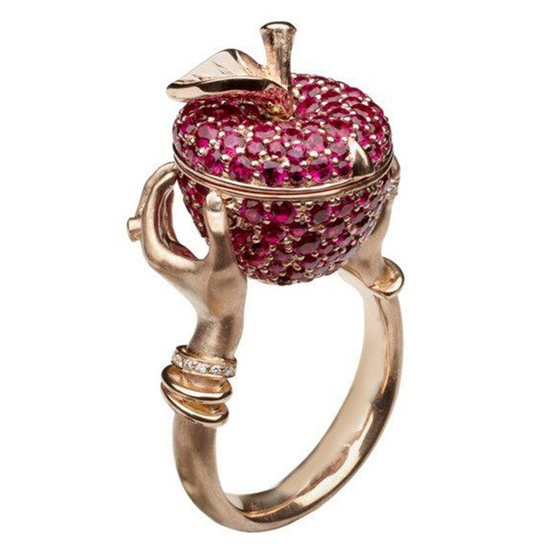 Apple-shaped women's ring/yu178