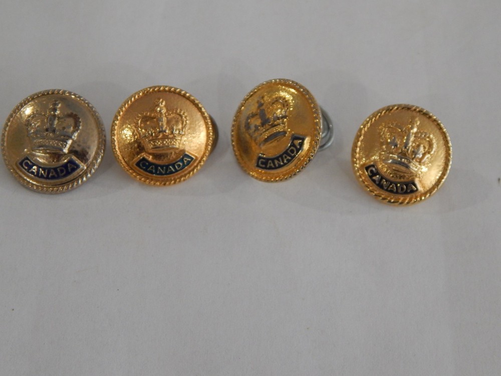 Vintage Canada Customs Brass & Enamel Uniform Button
