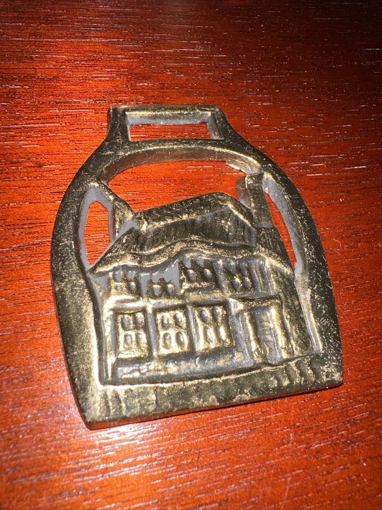 Vintage Solid Brass House Medallion, Bottle Opener