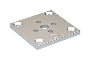 CRL D695A Satin Anodized Standard 2" x 2" Base for Post Extrusion