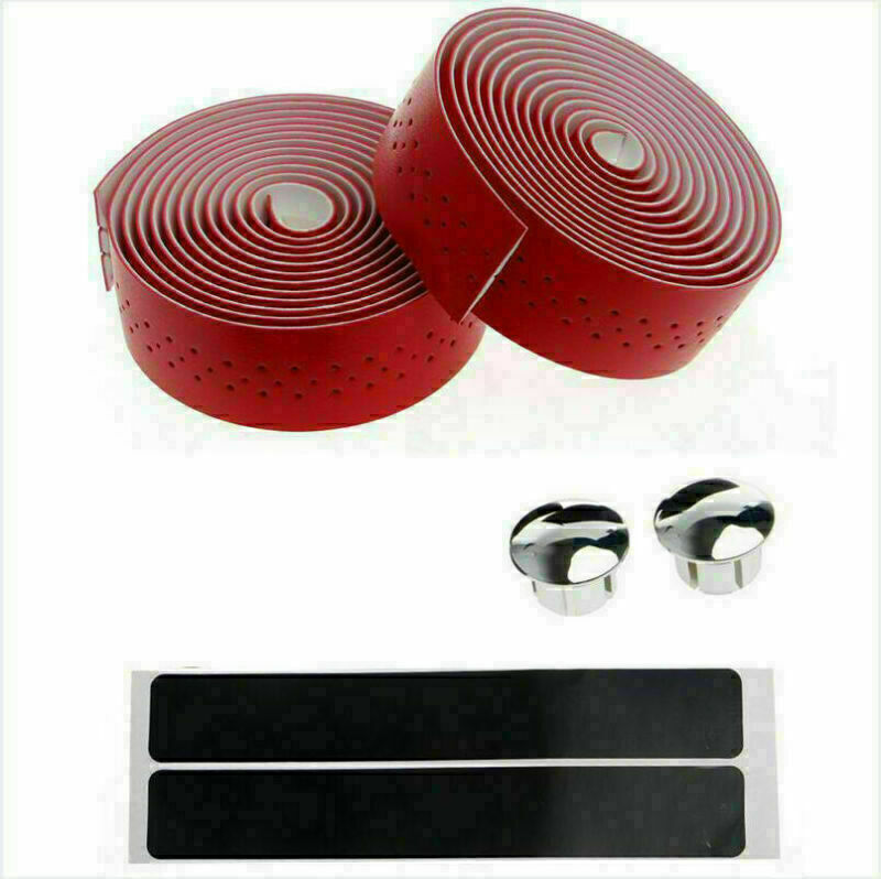 Self-Adhesive Leather Anti Slip Handlebar Tape Bar Grip Wrap Road Bike Bicycle