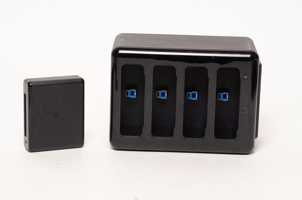 Exc Lexar Prof Workflow HR1 Hub USB 3.0 with CFR1 compact flash reader tested