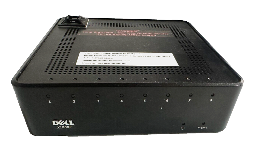 Dell Networking X1008P Smart Web Managed Switch W/Power Supply (One)THS