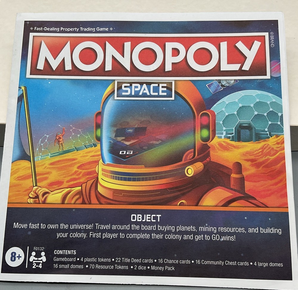 Monopoly Space Game Hasbro Gaming Replacement (2020) INSTRUCTIONS ONLY