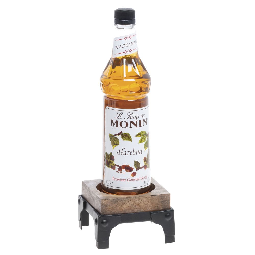 HUBERT® Small Mango Wood & Iron Display Stand