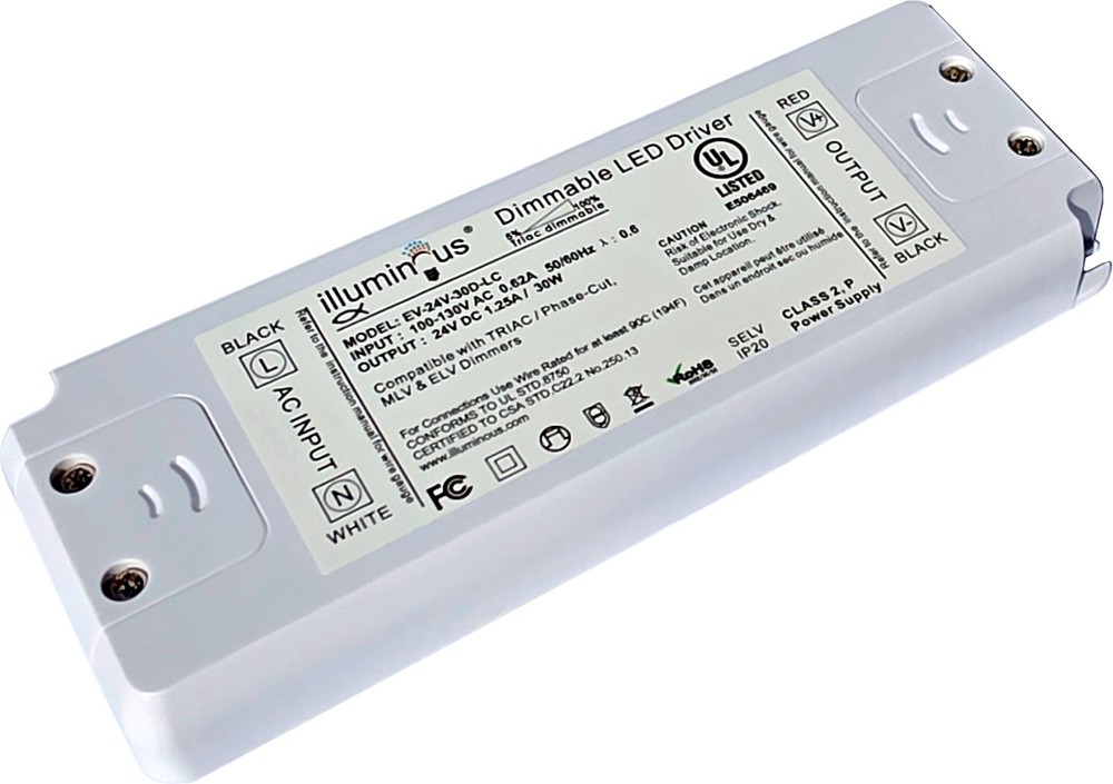 24V 30W Dimmable CV DC LED Driver UL approved