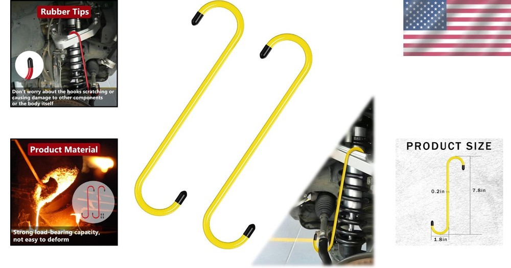 Efficient 2PCS Brake Caliper Hanger Tool - Rubber Tips for Scratch Protection