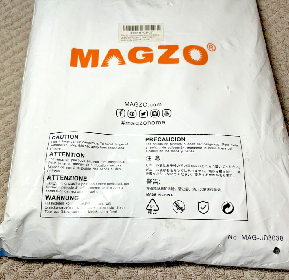 Magzo Screen MAG-JD3038 72”x 80”
