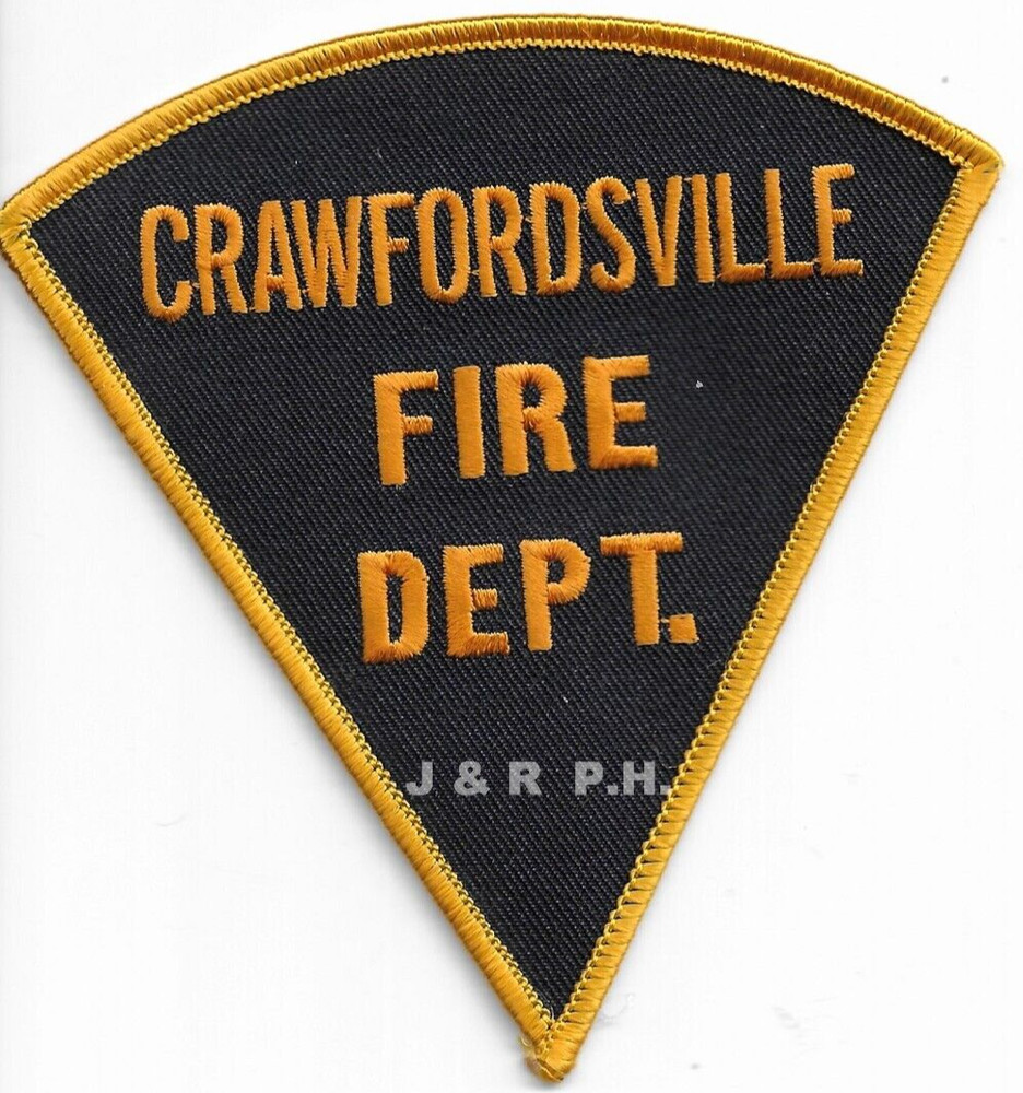 Crawfordsville Fire Dept., Indiana  (4.25" x 4.5" size) fire patch