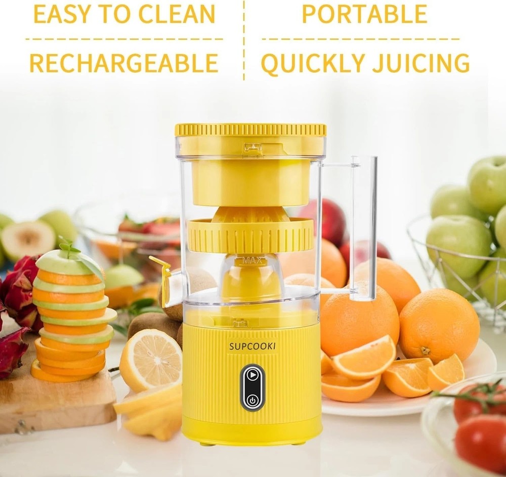 Electric Rechargeable Citrus Juicer - Automatic Sq