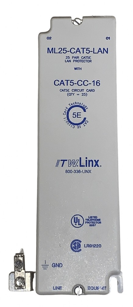ITW Linx MultiLine Panel Surge Protector Cat 5E ML25-CAT5-LAN 25 Pair